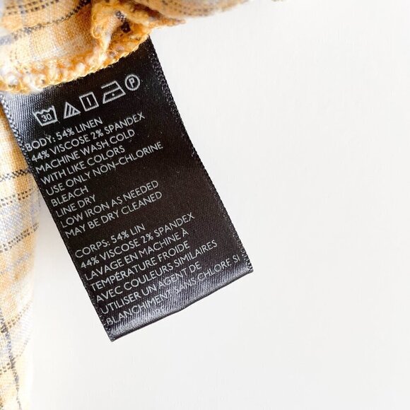 UO Linen Plaid Mini Dress - Picture 5 of 6